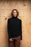 black high neck knitwear alpaca cotton sweater eco sustainable STUDY 34