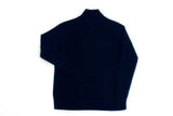 navy blue high neck jumper alpaca cotton sweater knitwear eco sustainable STUDY 34